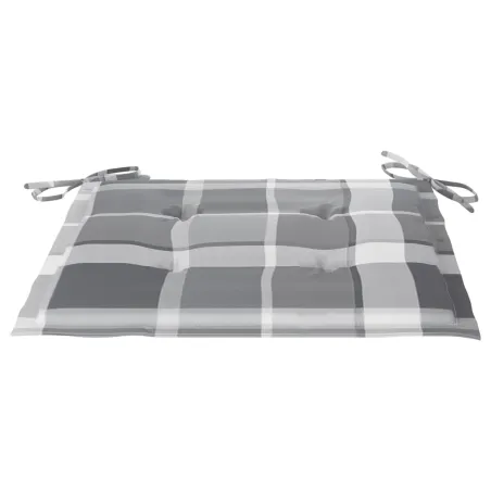 Chaises de jardin lot de 6 avec coussins Bois de teck massif