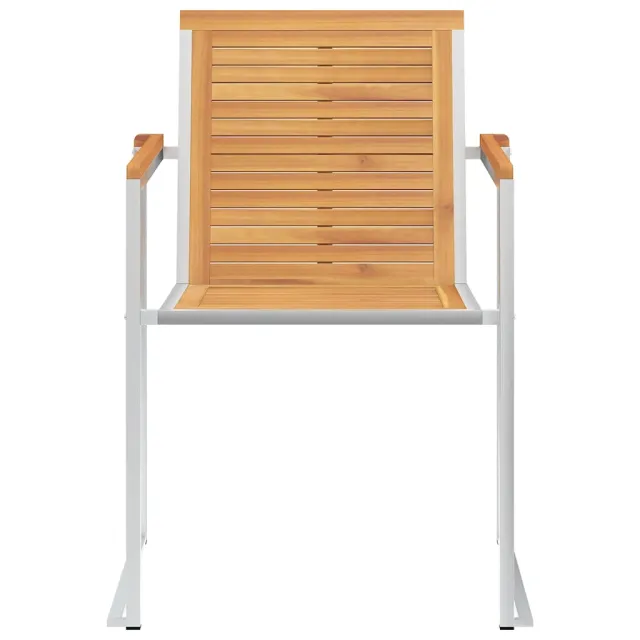 Chaises de jardin lot de 8 avec coussins Bois de teck massif