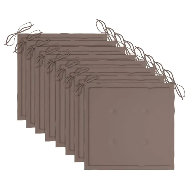 Chaises de jardin lot de 8 avec coussins Bois de teck massif