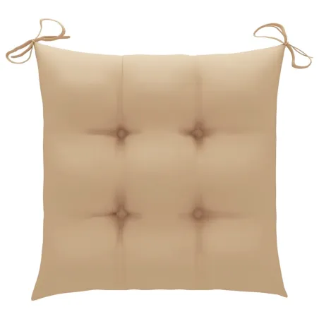 Chaises de jardin lot de 8 avec coussins Bois de teck massif