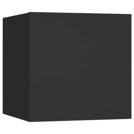 Table de chevet Noir 30,5x30x30 cm Bois d'ingénierie 2