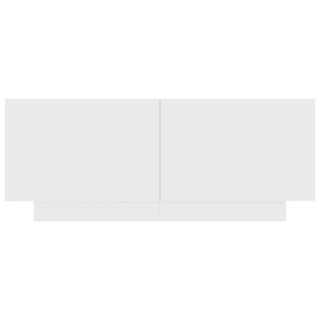 Table de chevet blanc 100x35x40 cm bois d'ingénierie