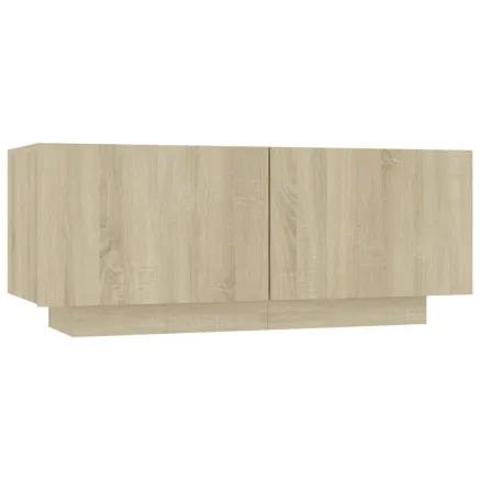 Table de chevet chêne sonoma 100x35x40 cm bois d'ingénierie 2