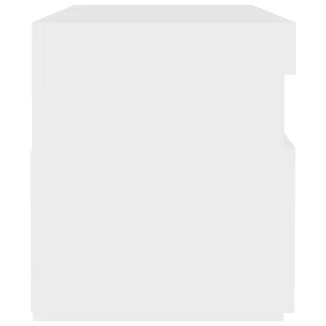 Tables de chevet avec lumières LED 2 pcs blanc 60x35x40 cm