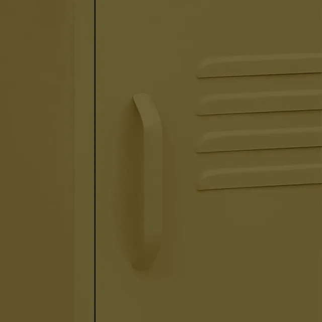 Tables de chevet 2 pcs Vert olive 35x35x51 cm Acier