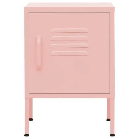 Tables de chevet 2 pcs Rose 35x35x51 cm Acier