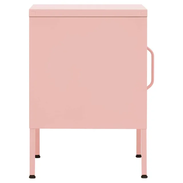 Tables de chevet 2 pcs Rose 35x35x51 cm Acier