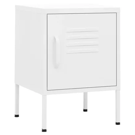 Tables de chevet 2 pcs Blanc 35x35x51 cm Acier 2
