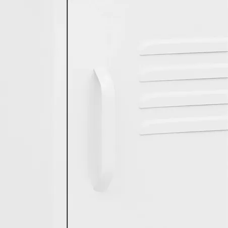 Tables de chevet 2 pcs Blanc 35x35x51 cm Acier