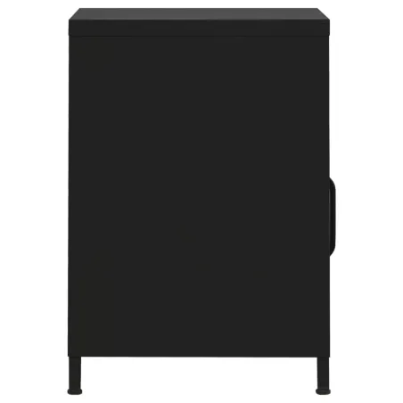 Tables de chevet 2 pcs Noir 35x35x51 cm Acier