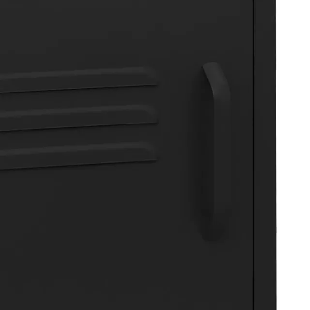 Tables de chevet 2 pcs Noir 35x35x51 cm Acier