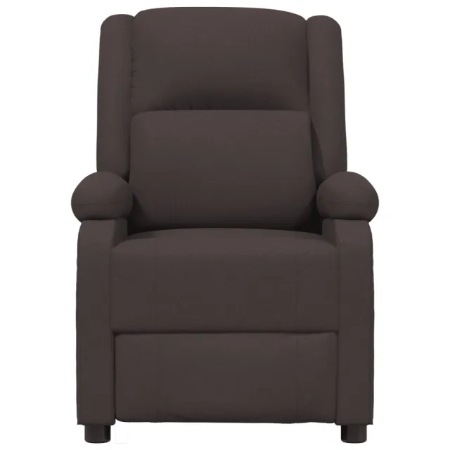 Fauteuil électrique de massage Marron foncé Tissu