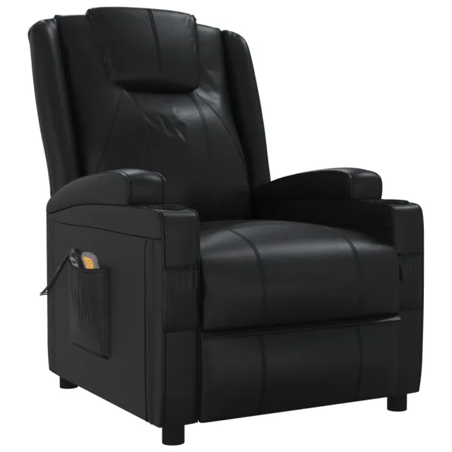 Fauteuil de massage Noir Similicuir