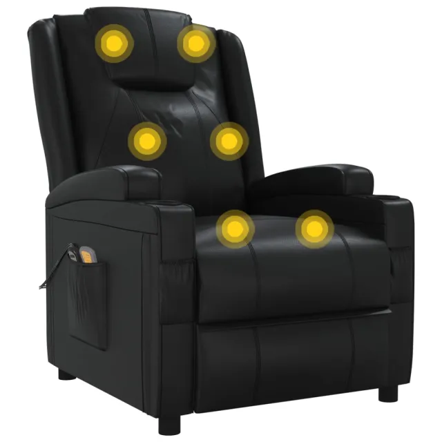Fauteuil de massage Noir Similicuir