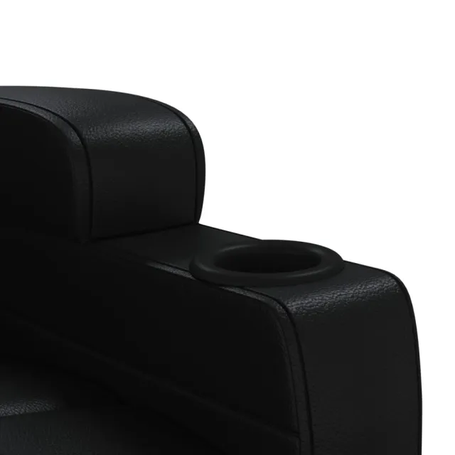 Fauteuil de massage Noir Similicuir