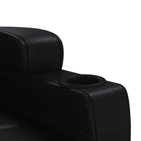 Fauteuil de massage Noir Similicuir