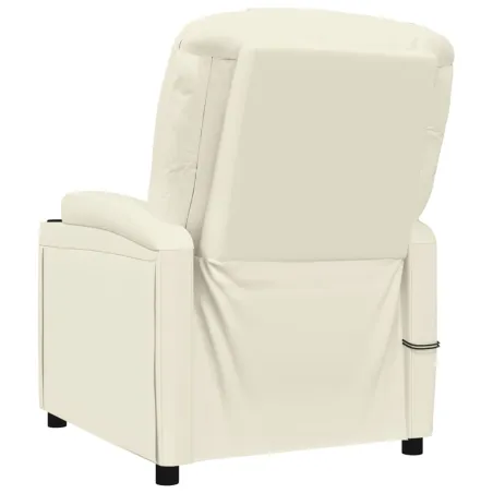 Fauteuil de massage Blanc crème Similicuir