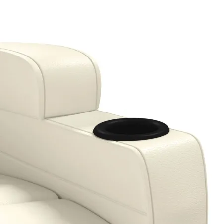 Fauteuil de massage Blanc crème Similicuir