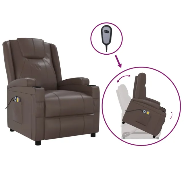Fauteuil de massage Marron Similicuir