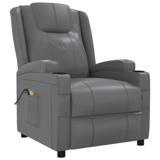 Fauteuil de massage Anthracite Similicuir