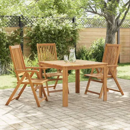 Chaises pliables de jardin lot de 3 Bois d'acacia solide