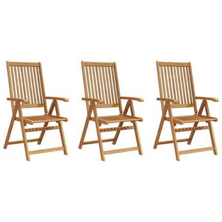 Chaises pliables de jardin lot de 3 Bois d'acacia solide