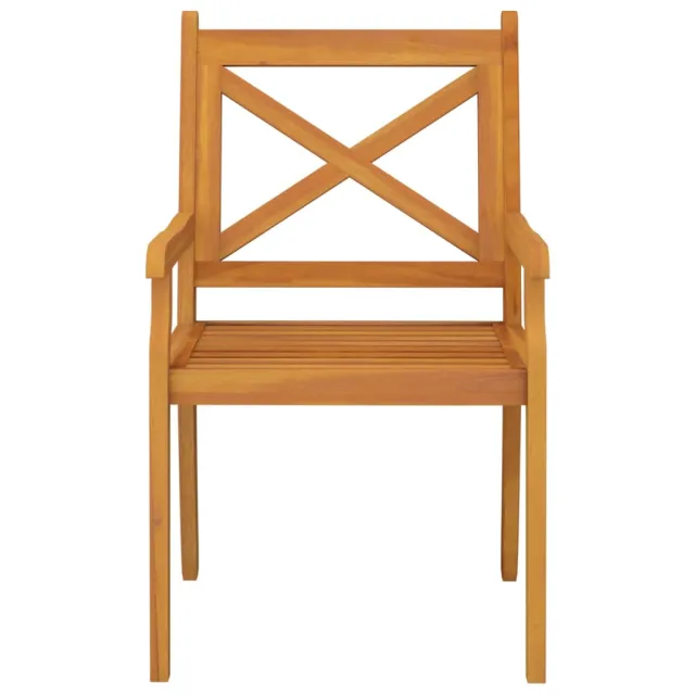 Chaises à manger d'extérieur lot de 3 Bois d'acacia massif