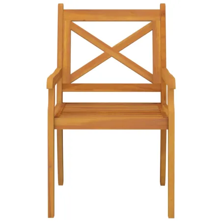 Chaises à manger d'extérieur lot de 3 Bois d'acacia massif