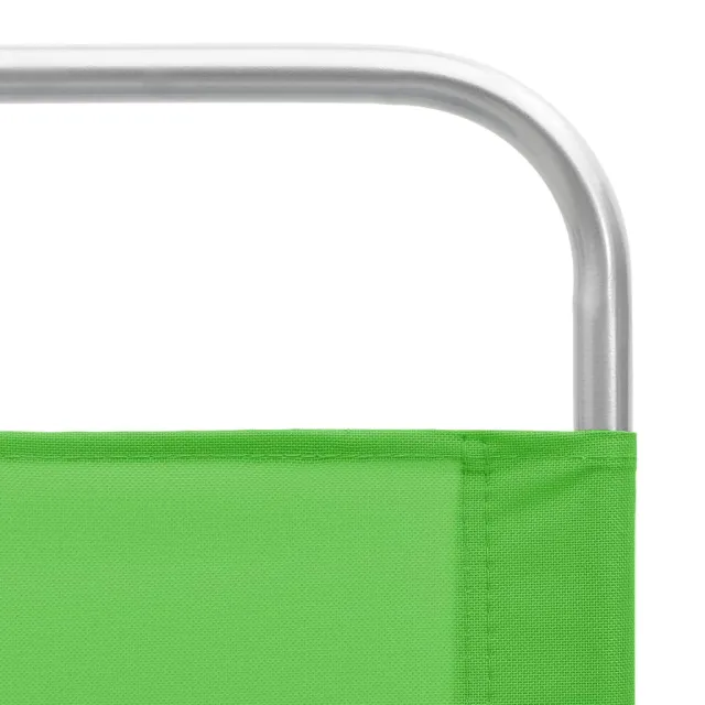 Chaises de plage pliables lot de 2 Vert Tissu