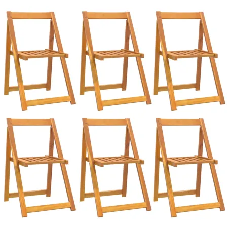Chaises pliables de jardin lot de 6 Bois d'acacia massif