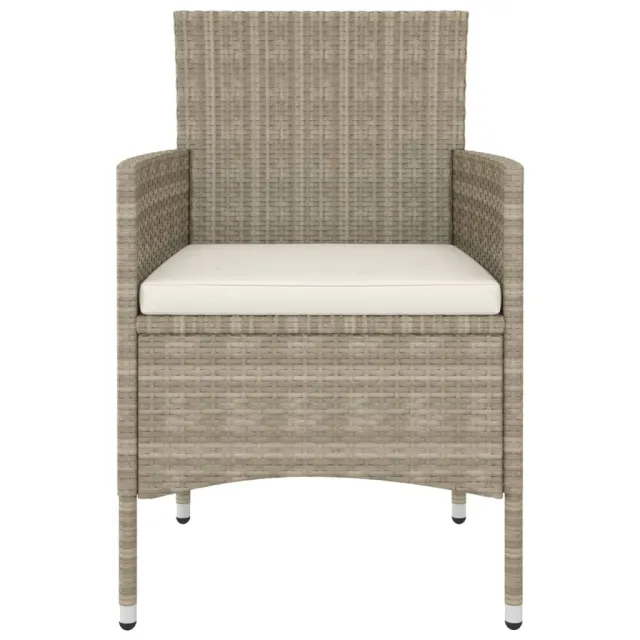 Jeu de chaise et tabouret de jardin 4 pcs Résine tressée Beige