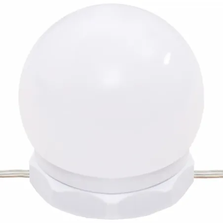 Ensemble de coiffeuse avec LED Blanc Bois d'ingénierie