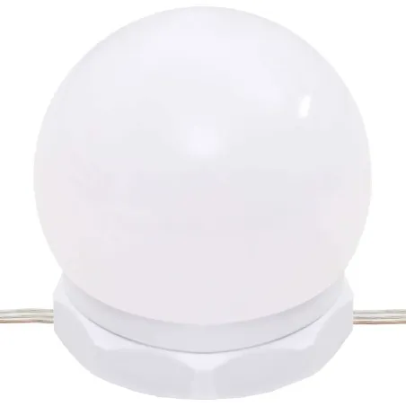 Ensemble de coiffeuse avec LED Noir Bois d'ingénierie