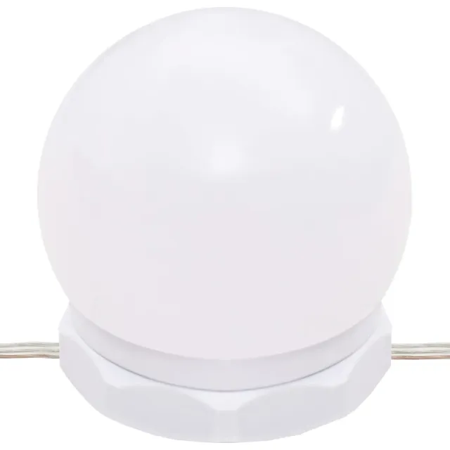 Ensemble de coiffeuse avec LED Blanc brillant Bois d'ingénierie