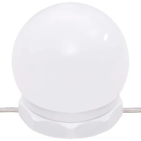 Ensemble de coiffeuse avec LED Blanc Bois d'ingénierie