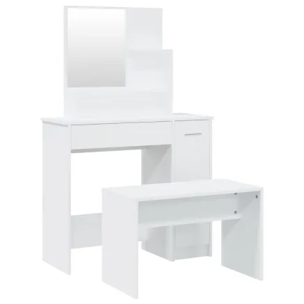 Ensemble de coiffeuse Blanc 86,5x35x136 cm 2