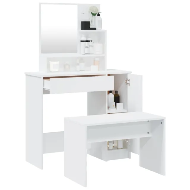 Ensemble de coiffeuse Blanc 86,5x35x136 cm