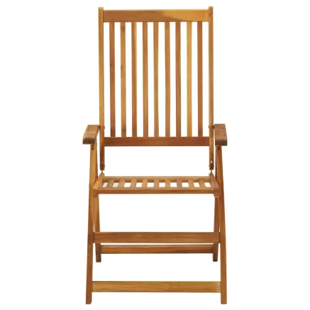 Chaises inclinables de jardin lot de 3 Bois solide d'acacia 2
