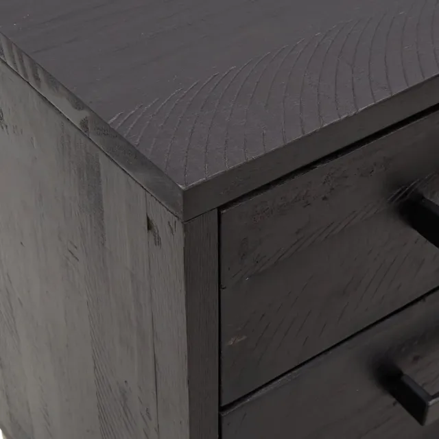 Tables de chevet 2 pcs Noir 36x30x45 cm Bois de pin massif