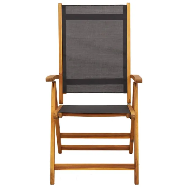 Chaises de jardin pliantes lot de 6 acacia massif et textilène