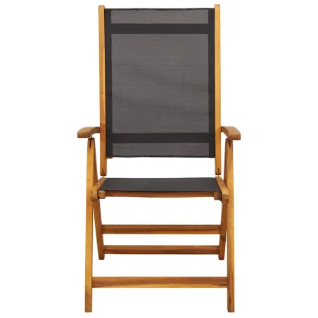 Chaises de jardin pliantes lot de 6 acacia massif et textilène