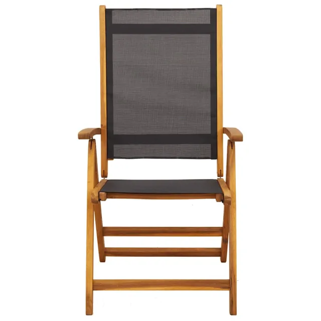 Chaises de jardin pliantes lot de 8 acacia massif et textilène