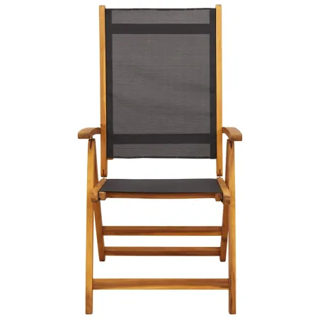 Chaises de jardin pliantes lot de 8 acacia massif et textilène