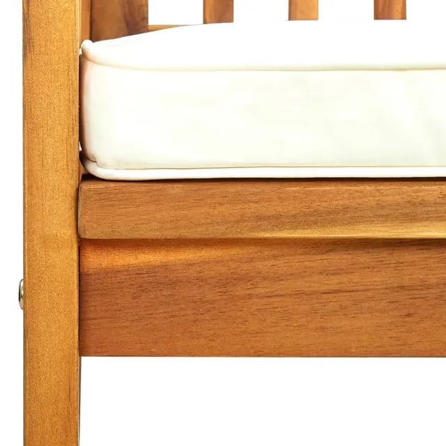 Chaises à manger de jardin lot de 3 et coussins Bois d'acacia