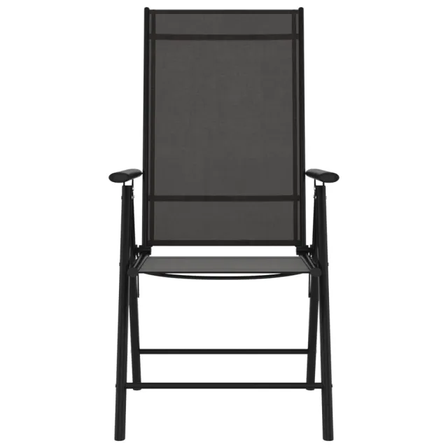 Chaises de jardin pliables lot de 6 Textilène Noir