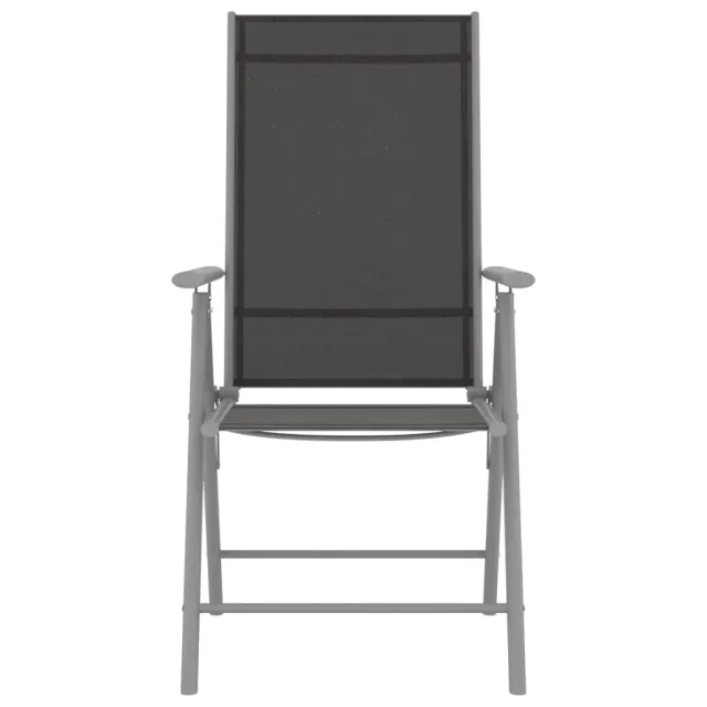 Chaises de jardin pliables lot de 2 Textilène Noir