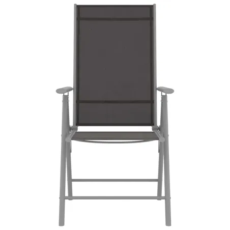 Chaises de jardin pliables lot de 6 Textilène Noir