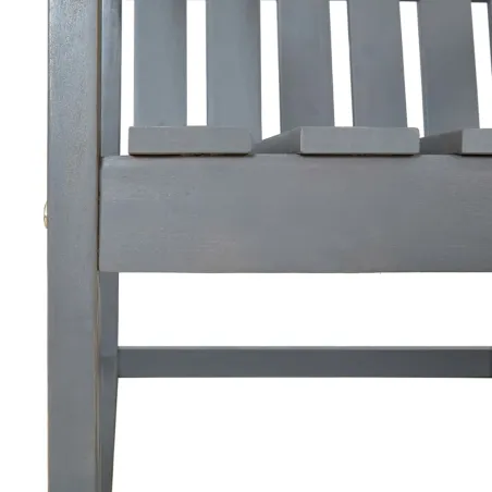 Chaises de jardin lot de 2 Gris Bois d'acacia solide