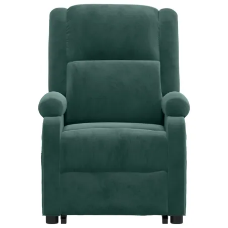 Fauteuil vert foncé velours
