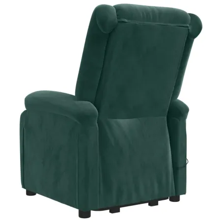 Fauteuil vert foncé velours